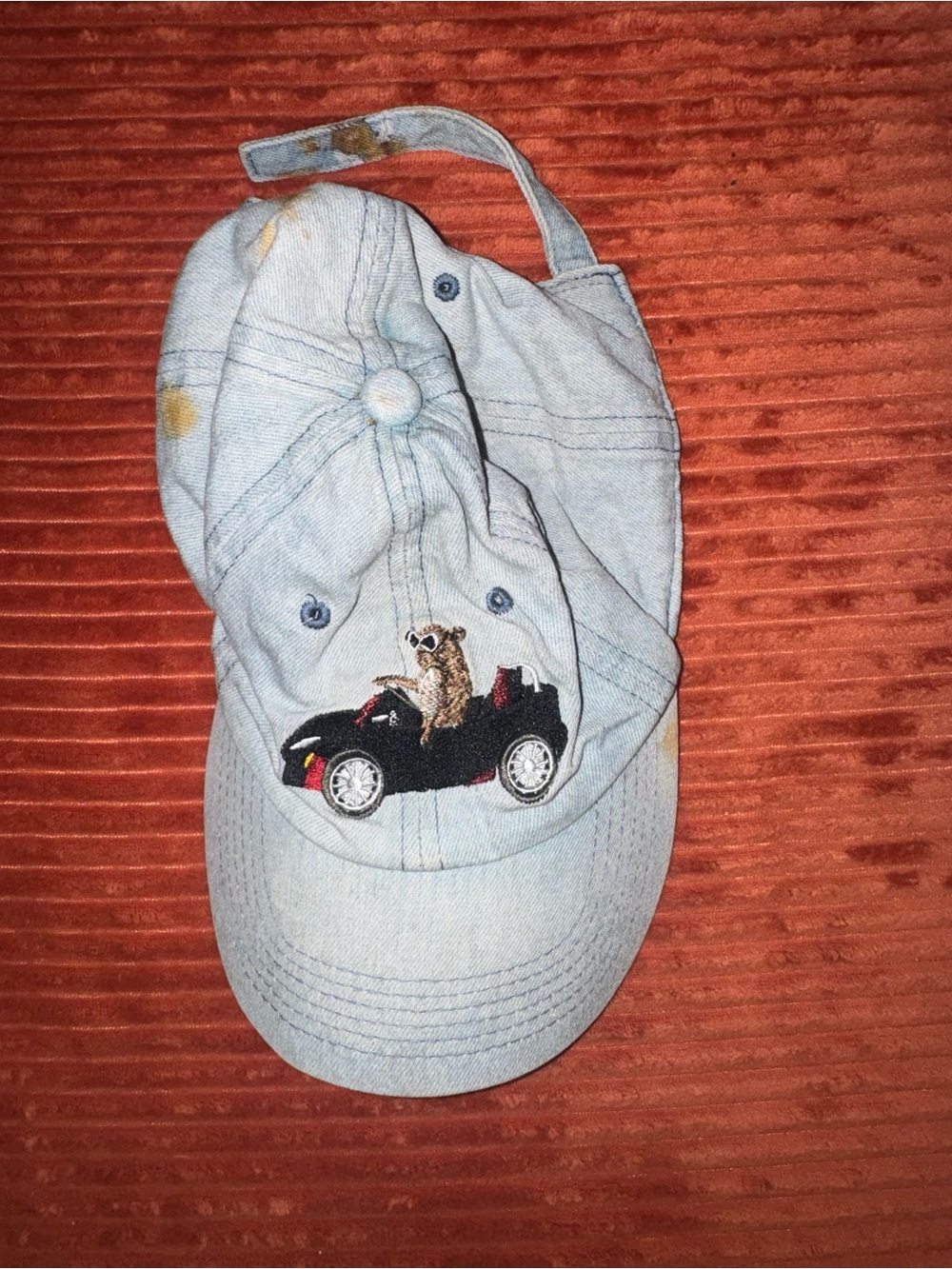 Pam Loves Ferrari Boys Embroidered Denim Cap (flawed)